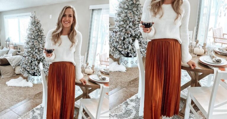 14+ Skirt and Sweater Outfit Ideas That Are Cozy Chic