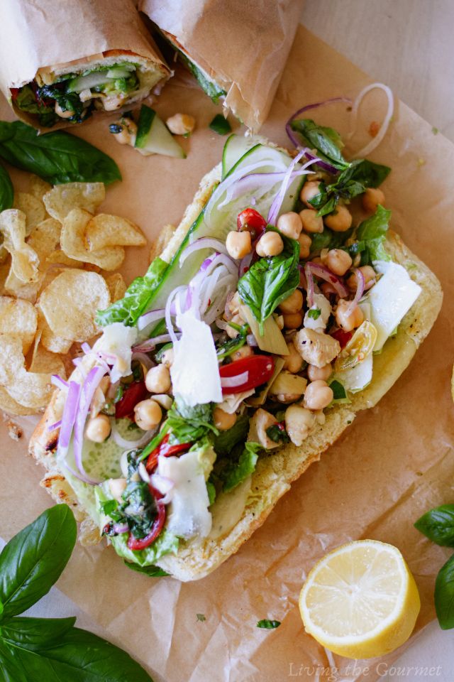 mashed chickpea salad on bread with lettuce