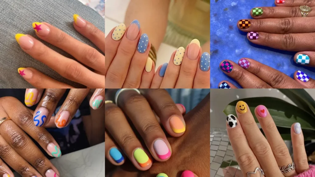 30+ Jaw-Dropping Funky Mismatched Nail Art Ideas
