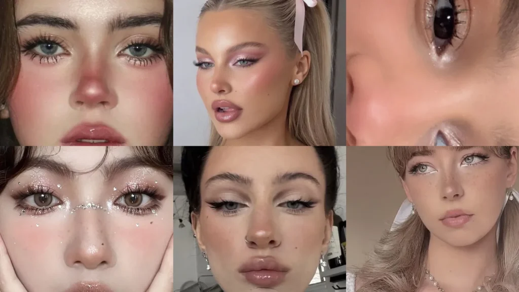 20 Coquette Makeup Ideas With Pink Blush, Gloss and Pretty Details