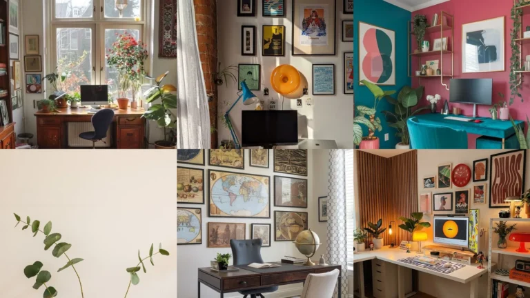 20 Eclectic Minimalist Office Decor Ideas With Color and Personality