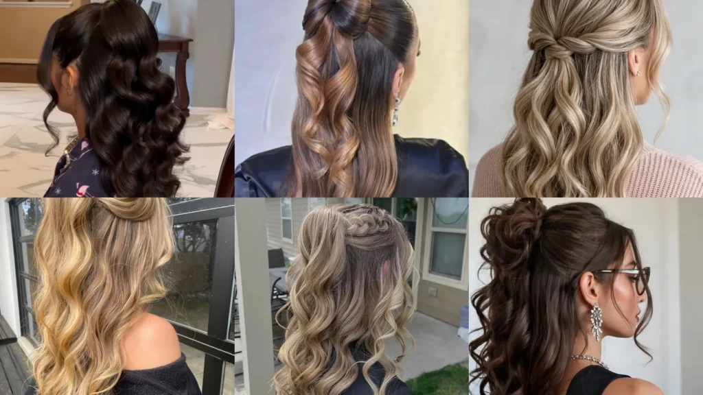 20 Half Up Half Down Bridesmaid Hair Ideas With Curls, Braids and Bows