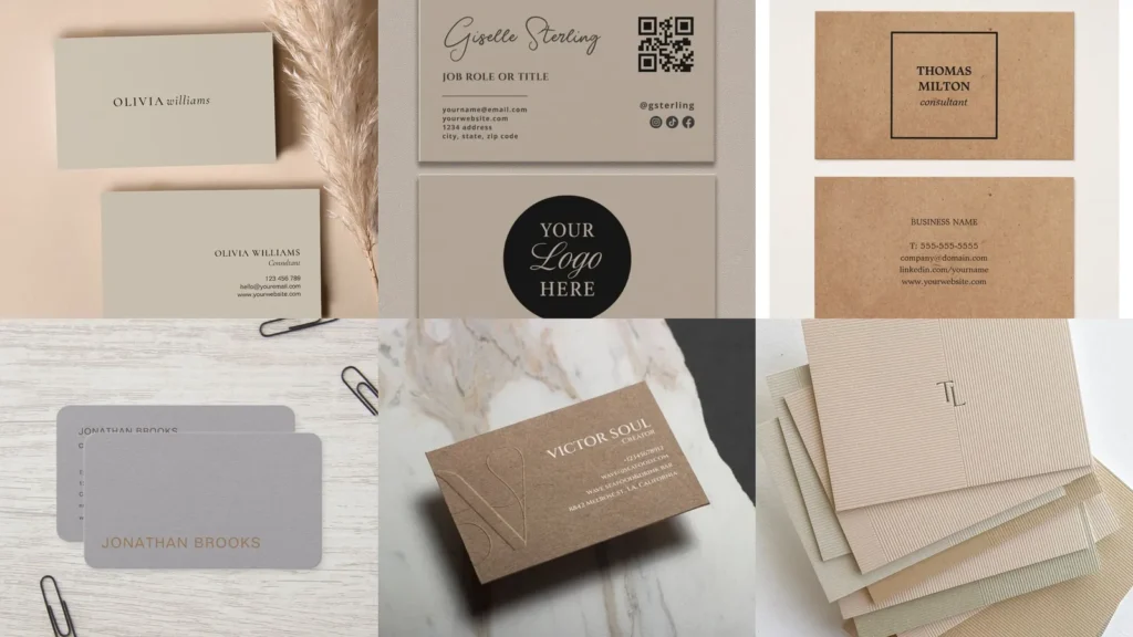 12+ Sophisticated Neutral Business Card Ideas That Stand Out