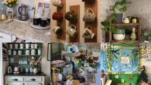 20 Tea Station Ideas for Pretty Counters, Carts and Shelves