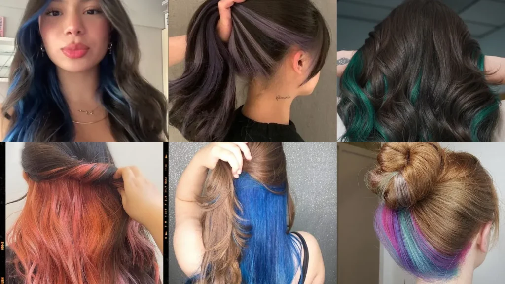 20 Underneath Hair Color Ideas From Soft Blonde to Bright Blue