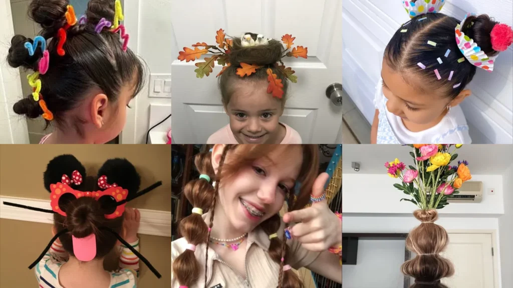 20 Wacky Hair Day Ideas for School From Cupcake Buns to Rainbow Ponytails