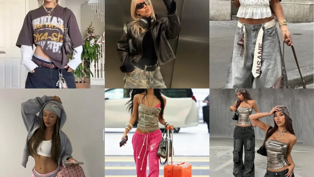 20 Y2K Street Style Outfits With Baggy Pants, Baby Tees and Cute Accessories